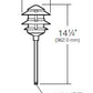 Kim Lighting EL121GR 75W A19 Incadescent 120V Die-Cast Aluminum Louevered Body Landscape Light, Verde Green Finish