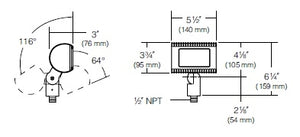 Kim Lighting EL218S3/8L3KUV/BL 120-277V LED Die-Cast Aluminum Micro Flood Landscape Light, Spot, 350mA, 10W, 8 LEDs, 3000K, Black Finish