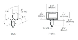 Kim Lighting EL218W5-8L5K-UV-GR 16W Micro-Flood LED Light, Wide Flood, 550mA, 8 LEDs, 5000K, 120-277V, Verde Green Finish