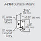 Kim Lighting J-27N/GR Surface Mount Cash Aluminum with 1/2" NPSM Fixture Mount, Gray Finish