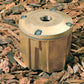Kim Lighting JB1/DB-P Architectural Junction Box Die-Cast, Low Copper Aluminum with 1/2" NPSM Fixture Mount, Dark Bronze Finish
