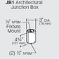 Kim Lighting JB1/DB-P Architectural Junction Box Die-Cast, Low Copper Aluminum with 1/2" NPSM Fixture Mount, Dark Bronze Finish