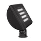 Kim Lighting KFL3-40L-90-3K7-WF-UNV-K-DBT 90W LED Floodlight, 10000 Lumens, 3000K, 70 CRI, Wide Flood Beam Spread, 120-277V, Threaded Knuckle, Dark Bronze Matte Textured