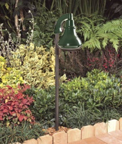 Kim Lighting KLV162/3L5K/GR 12 Volt Die-Cast Aluminum LED Landscape Path Bell Light, 5.3W, 3 LEDs, 5100K, Verde Green Finish