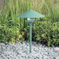 Kim Lighting KLV179VG/H80VG 8-inch Stem 50W MR16 Halogen 12V Brass Traditional Landscape Light, Copper Cone Hood, Verde Green Patina