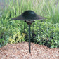 Kim Lighting KLV188/3L5KUV/DB/H70DB 8-inch Stem LED 12V Die-Cast Aluminum Traditional Landscape Light, 5.2W, 3 LEDs, 5100K, Aluminum Mushroom Hood, Dark Bronze Finish