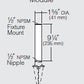 Kim Lighting KLV415DB Extension Module, 1-5/8" Diameter, Extruded Aluminum with Die-Cast Ends, Dark Bronze Finish