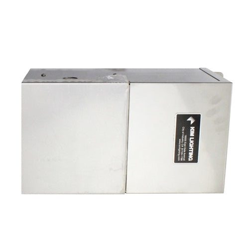 Kim Lighting KLV665 600W One Circuit 277V to 12-15V Multi-Tap Low Voltage Magnetic In-Grade Transformer, Dimmable, Stainless Steel Enclosure