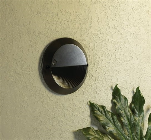 Kim Lighting KLV817/3L3K/BL LED 12V Die-Cast Aluminum Round Landscape Step Light, 5.3W, 3 LEDs, 3000K, Black Finish