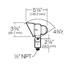 Kim Lighting KLVL716NB 12V Low Voltage 10W LED Die-Cast Brass Landscape Light, Scarab Style, Natural Brass Finish