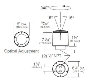 Kim Lighting LTV761/HS60 50W PAR20 Halogen 120 Volt Die-Cast Brass In Grade-Minivault Landscape Light, with Half Shield Lens Ring, Natural Brass Finish