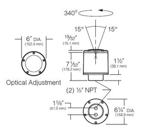 Kim Lighting LTV764/HS60 50W MR16 Halogen 120 Volt Die-Cast Brass In-Grade Minivault Landscape Light, with Half Shield Lens Ring, Natural Brass Finish