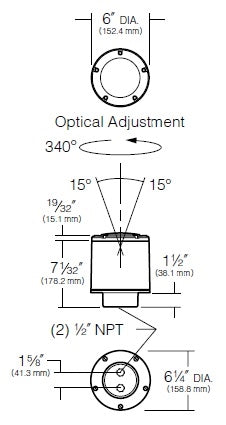 Kim Lighting LTV767NF/6L5K120 120 Volt Die-Cast Brass LED In-Grade Minivault Landscape Light, 7.2W, 6 LEDs, 5100K, Narrow Flood Beam, Natural Brass Finish
