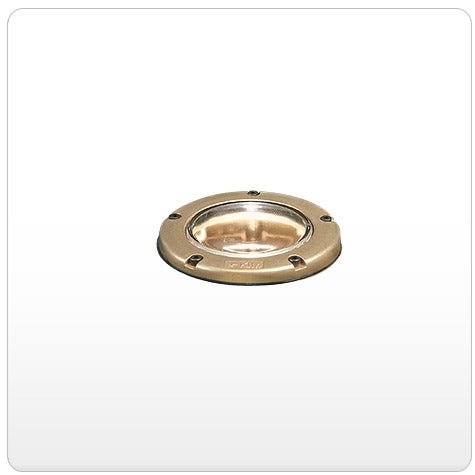 Kim Lighting LTV768WF/3L5KUV 120/277 Volt Die-Cast Brass LED In-Grade Minivault Landscape Light, 3.6W, 3 LEDs, 5100K, Natural Brass Finish