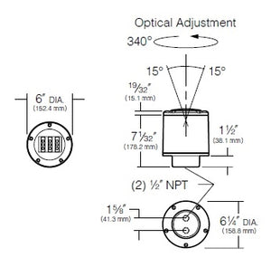 Kim Lighting LTV768WF/9L3KUV 120/277 Volt Die-Cast Brass LED In-Grade Minivault Landscape Light, 10.8W, 9 LEDs, 3000K, Natural Brass Finish