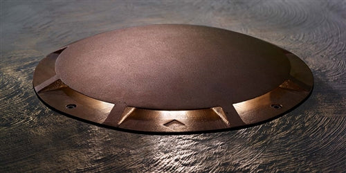 Kim Lighting LTV82DMH9L3KUV Landscape In-Grade Light vault 8 Directional Marker, 10-3/8" Diameter, Half Distribution, 9 LEDs, 3000K, 120-277V