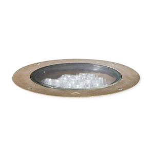 Kim Lighting LTV82FF-NF-12L-RGBW-UV-SR Landscape In-Grade Light Vault 10-7/8'" Diameter, Flat Frame, Narrow Flood Distribution, 12 LEDs, RGBW Color Temperature, 120-277V, Slip-Resistant Lens