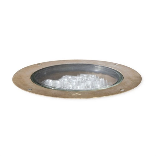 Kim Lighting LTV82FF-NF-12L-RGBW-UV-SR Landscape In-Grade Light Vault 10-7/8'" Diameter, Flat Frame, Narrow Flood Distribution, 12 LEDs, RGBW Color Temperature, 120-277V, Slip-Resistant Lens