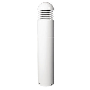 Kim Lighting VRB1/20L5KUV/BLT 25W LED Round Bollard, Single Function, Aluminum Shaft, Domed Top, 20 LEDs, 5000K, 120-277V, Black Matte Textured