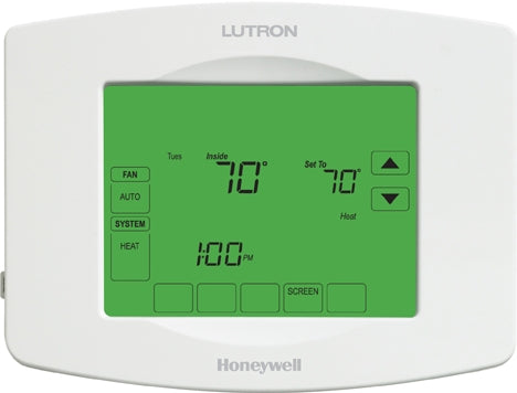 Lutron LR-HWLV-HVAC TouchPRO Wireless Thermostat in White