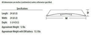 Lithonia 2ALL2 CTRF 40L EZ1 LP835 2'x2' Center Fill LED Recessed Light, 4000 Lumens, 120-277V, eldoLED Dims to 1%, 3500K