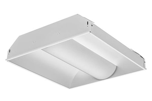 Lithonia 2AVL2 30LHE MDR GZ10 E10W LP850 2'x2' LED Recessed Troffer, 3000 Lumens, High Efficiency, Grid Trim, Static Air Function, Metal Diffuser Round Holes, 120-277V, Dims to 1%, 10W Emergency Battery Pack, 80 CRI, 5000K