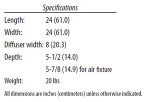 Lithonia 2AVL2 ST 20LHE MDR GZ10 LP835 2'x2' LED Recessed Troffer, Screw Slot, High Efficiency 2000 Lumens, Metal Diffuser, 120-277V, Dims to 10%, 3500K
