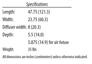 Lithonia 2AVL4 50LHE MDR EZ1 E10WLCP LP850 2'x4' Avante LED Recessed Troffer, 5000 Lumens, Metal Diffuser Round Holes, eldoLED Dims to 1%, 0-10V Dimming, EM Self-Diagnostic Battery Pack, 5000K