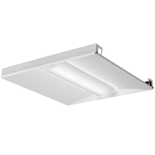 Lithonia 2BLT2 33L ADP E10W LP8352'x2' LED Recessed Troffer, Static Air Function, 3300 Lumens, Curved Linear Prism Diffuser, 120-277V, 10W Emergency Battery Pack, 80 CRI, 3500K