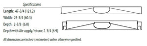 Lithonia 2BLT4 40L ADP GZ10 LP835 2'x4' Surface Mount LED Recessed Troffer, 4000 Lumens, Curved Linear Prism Diffuser, 120-277V, Dims to 10%, 82 CRI, 3500K