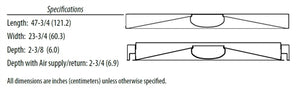 Lithonia 2BLT4 40L ADP GZ10 LP835 E10WLCP 2'x4' Surface Mount LED Recessed Troffer, 4000 Lumens, Curved Linear Prism Diffuser, 120-277V, Dims to 10%, 82 CRI, 3500K with Battery Back up