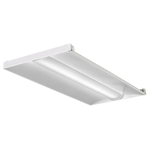 Lithonia 2BLT4 48L ADP GZ10 E10W LP840 2'x4' LED Recessed Troffer, 4800 Lumens, Curved Ribbed Diffuser, 120-277V, Dims to 10%, 10W Emergency Battery Pack, 82 CRI, 4000K