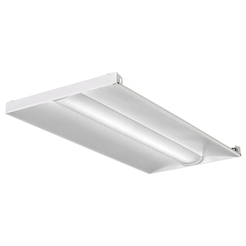 Lithonia 2BLT4 40L ADP GZ1 LP840 2'x4' LED Recessed Troffer, Smooth Reflector, Static Air Function, 4000 Lumens, Curved Ribbed Diffuser, 0-10 Dimming Dims to 1%, 80 CRI, 4000K