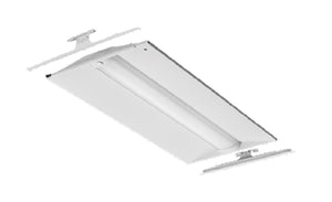 Lithonia 2BLT4R 48L ADP EZ1 EL14L LP835 2'x4' LED Troffer Retrofit for Fluorescent Fixtures, 4800 Lumens, Curved Linear Prisms Diffuser, 120-277V, eldoLED Dims to 1%, 82 CRI, 1400 Lumens Battery Pack, 3500K