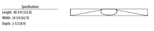 Lithonia 2BLTX4 48L ADSM EZ1 LP830 2'x4' LED Surface Mount, 4800 Lumens, Curved Smooth Diffuser, 120-277V, eldoLED Dims to 1%, 82 CRI, 3000K