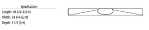 Lithonia 2BLTX4 48L ADSM EZ1 LP850 2'x4' LED Surface Mount, 4800 Lumens, Curved Smooth Diffuser, 120-277V, eldoLED Dims to 1%, 82 CRI, 5000K
