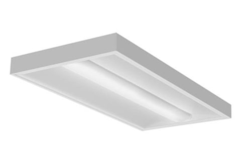 Lithonia 2BLTX4 30L ADP GZ10 LP840 2'x4' Surface Mount LED Light, 3000 Lumens, Curved Linear Prisms Diffuser, 0-10V Dims to 10%, 82 CRI, 4000K