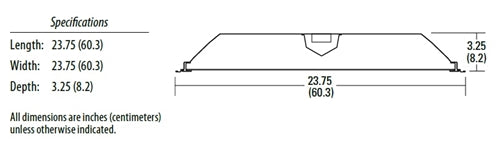 Lithonia 2GTL 2 40L FW A12125 EZ1 LP835 2'x2' LED Recessed Troffer, 4000 Lumens, Flush White Aluminum Door, 0.0125" Frosted Acrylic Lens, 120-277V, eldo Dims to 1%, 3500K