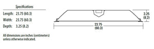 Lithonia 2GTL 2 40L FW A12125 EZ1 LP835 2'x2' LED Recessed Troffer, 4000 Lumens, Flush White Aluminum Door, 0.0125" Frosted Acrylic Lens, 120-277V, eldo Dims to 1%, 3500K