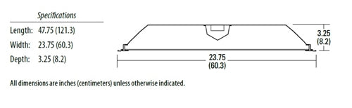 Lithonia 2GTL 4 48L LP835 2' x 4' LED Recessed Troffer, Grid Trim, 4800 Lumens, Flush Steel White Door, 0.110" Thick #12 Pattern Acrylic Lens, 120-277V, 0-10V Dim to 10%, 3500K