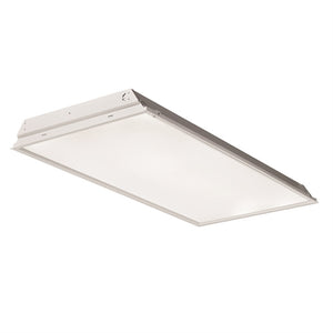Lithonia 2TL4 40L FW A19 EZ1 LP8354000 Lumens, Flush Aluminum White Door, #19 Pattern Acrylic Lens, eldoLED Dims to 1%, 3500K Color Temperature