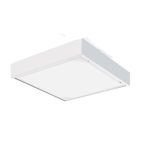 Lithonia 2TLX2 40L FW A12 EZ1 LP830 2'x2' T Series Surface Mount LED, 4000 Lumens, Flush Aluminum White Door, #12 Pattern Acrylic, eldoLED Dims to 1%, 3000K