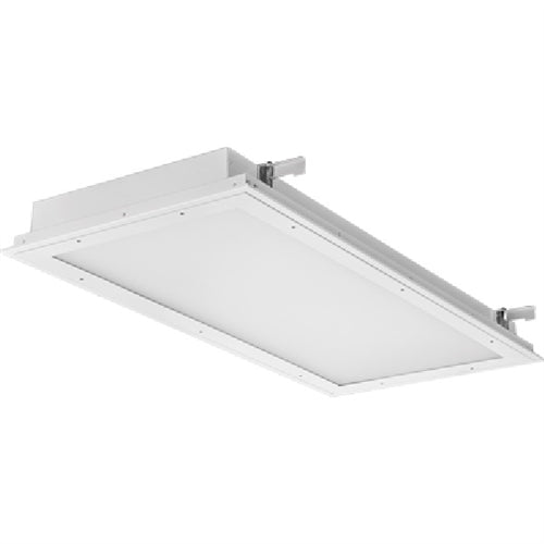 Lithonia 2VRTL F L48 5000LM ICW AP250FL MVOLT GZ1 30K 80CRI WH 2' Wide LED Recessed Troffer, Flange Trim, 48" Length, 5000 Lumens, Inset CRS White Door Frame, Acrylic Frosted Lens with 1/4" Polycarbonate Lens, 120-277V, 0-10V Dimming, 3000K, 80 CRI, White