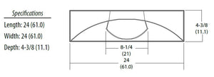 Lithonia 2VTL2 40L ADP GZ10 LP840 2'x2' Volumetric LED Recessed Troffer, 4000 Lumens, Curved Linear Prism Diffuser, 120-277V, Dims to 10%, 80 CRI, 4000K