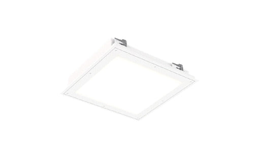 Lithonia 2WRTL G L48 5000LM IAW AFL MD MVOLT EZ1 35K 80CRI IE10WLCP WH 2' Wide LED Wet Location Troffer, Grid Trim, 48" Length, 5000 Lumens, Inset Aluminum, Medium Dist, 120-277V, eldoLED 0-10V, 3500K, 80 CRI, EM Self-Diagnostics Battery Pack, White