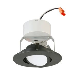 Lithonia 4G1MB LED 30K 90CRI M6 500 Lumens 4 inch LED Recessed Downlight, 8 Watts, 3000K, 90 CRI, Matte Black, 50 Watts Equal, Less Medium Base Socket Adapter