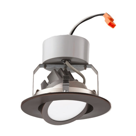 Lithonia 4G1ORB LED 40K 90CRI M6 560 Lumens 4 inch LED Recessed Downlight, 8 Watts, 4000K, 90 CRI, Oil Rubbed Bronze, 50 Watts Equal, Less Medium Base Socket Adapter