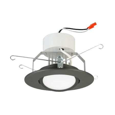 Lithonia 5G1MB LED 27K 90CRI M6 680 Lumens 5 inch LED Recessed Downlight, 10 Watts, 2700K, 90 CRI, Matte Black, 65 Watts Equal, Less Medium Base Socket Adapter