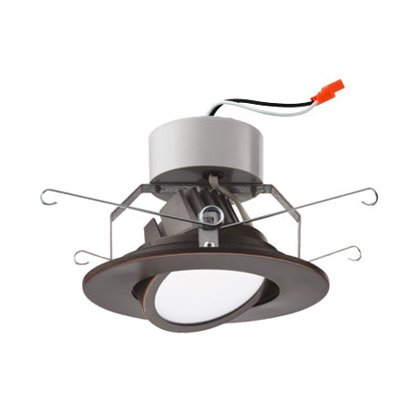 Lithonia 5G1ORB LED 27K 90CRI M6 680 Lumens 5 inch LED Recessed Downlight, 10 Watts, 2700K, 90 CRI, Oil Rubbed Bronze, 65 Watts Equal, Less Medium Base Socket Adapter
