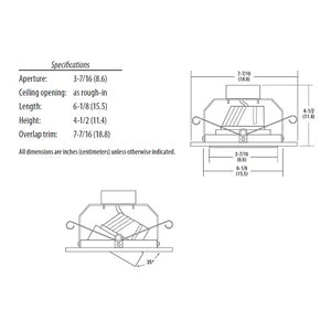Lithonia 6G1BN LED 27K 90CRI M6 680 Lumens 6 inch LED Recessed Downlight, 10 Watts, 2700K, 90 CRI, Brushed Nickel, 65 Watts Equal, Less Medium Base Socket Adapter